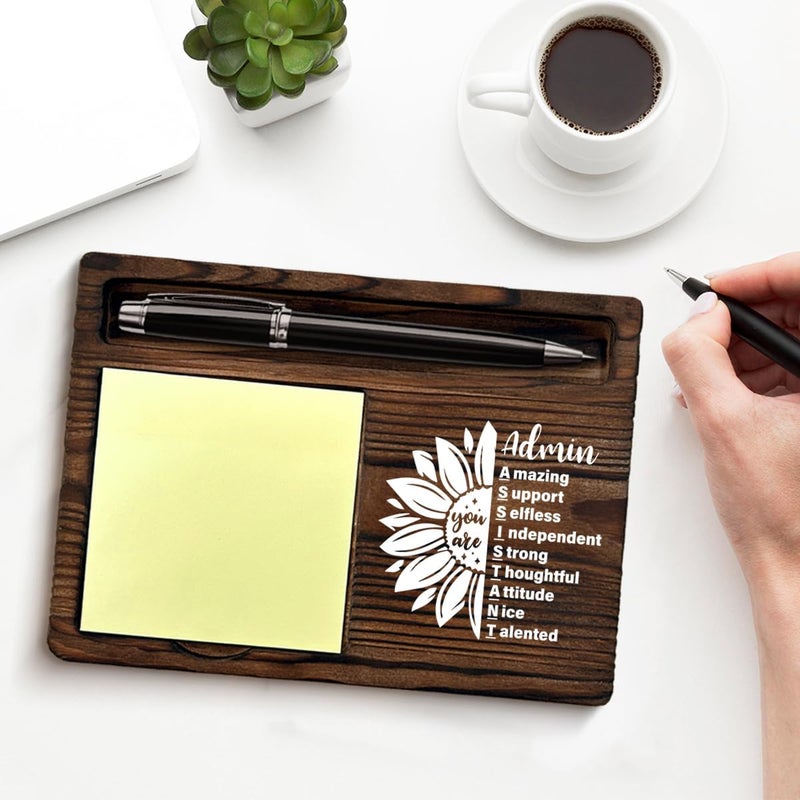 QODMGD Admin Assistant Gifts for Women, Inspirational Gift for Secretary Admin Assistant, Admins Sticky Note Holder for Office Desk Decor - Image 3